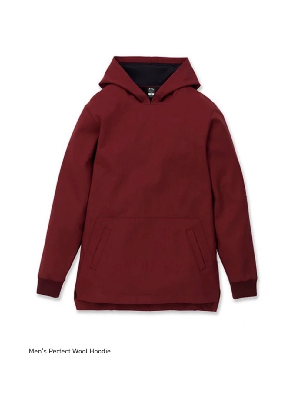 NWOT APL Men's Hooded Perfect Wool Hoodie - Burgundy Size XXL